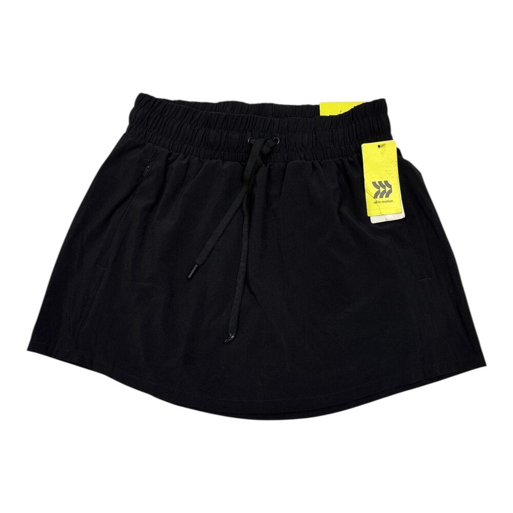 All In Motion Womens Size Small Black Mid Rise Skort Built in Shorts